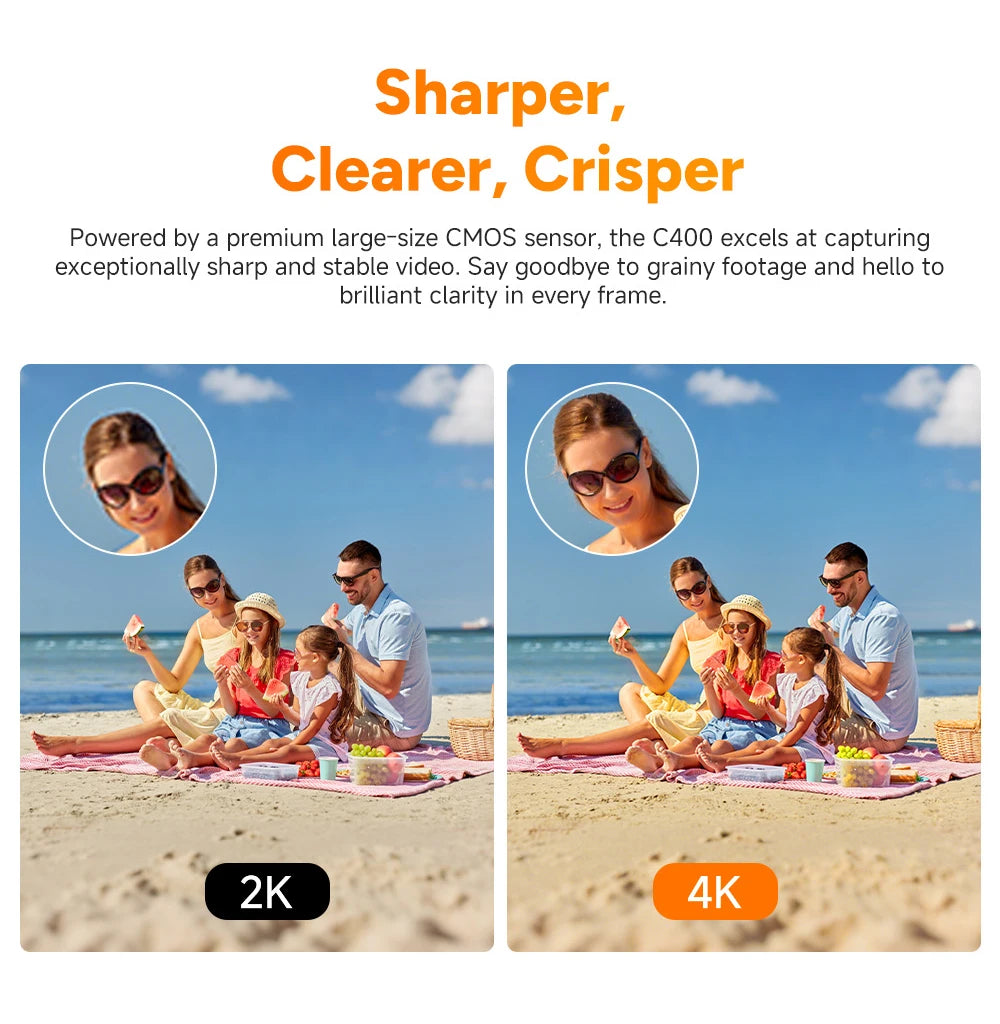 SJCAM C400 Action Camera Handheld Stabilized Night Vision Camera Vlog Outdoor Live Streaming Bike Mount Dashcam Sjcam Camera Ai-TechWorld 