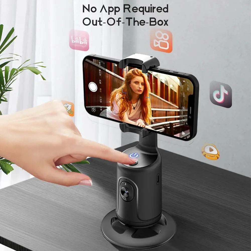 360-degree Follow-up Gimbal Stabilizer Smart Ai Face Recognition Mobile Phone Selfie Stick Tracking Gimbal Ai-TechWorld 