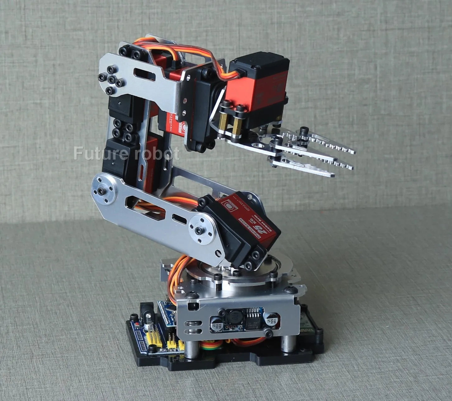 6 Dof Robot Arm Clamp Claw APP RC Control Metal Mechanical Robotics with Digital Servos for Arduino DIY Kit Programmable Robot Ai-TechWorld 