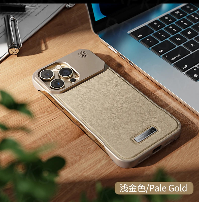 Business Aromatherapy Leather Case for iPhone 17 Air 16 15 14 Plus 13 12 11 Pro Max For Magsafe Magnetic Frameless Armor Cover Ai-TechWorld 