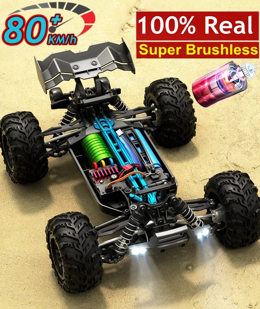 4WD Remote Control Car Off Road 4x4 RC High Speed Buggy Truck Super Brushless 50 or 80KM/H Fast Drift Racing Toy Kids Adults Ai-TechWorld 