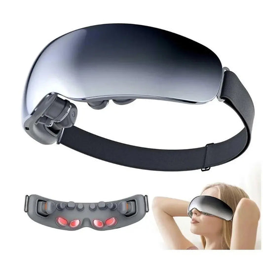 New Eye Massage Device Heating Vibration Eye Massage Instrument Acupressure Eye Massager With 12 Massage Heads Super Relax Ai-TechWorld 