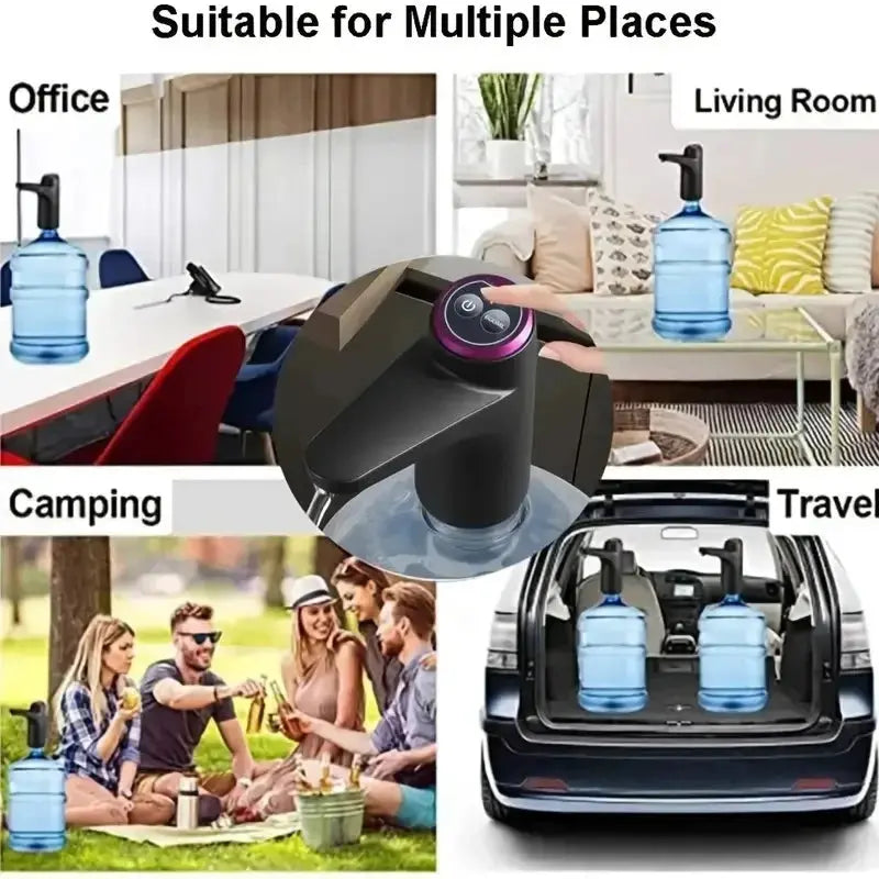 Portable 5-Gallon Water Dispenser with USB Charging Automatic Electric Pump for Home Office Outdoor Use Ai-TechWorld 