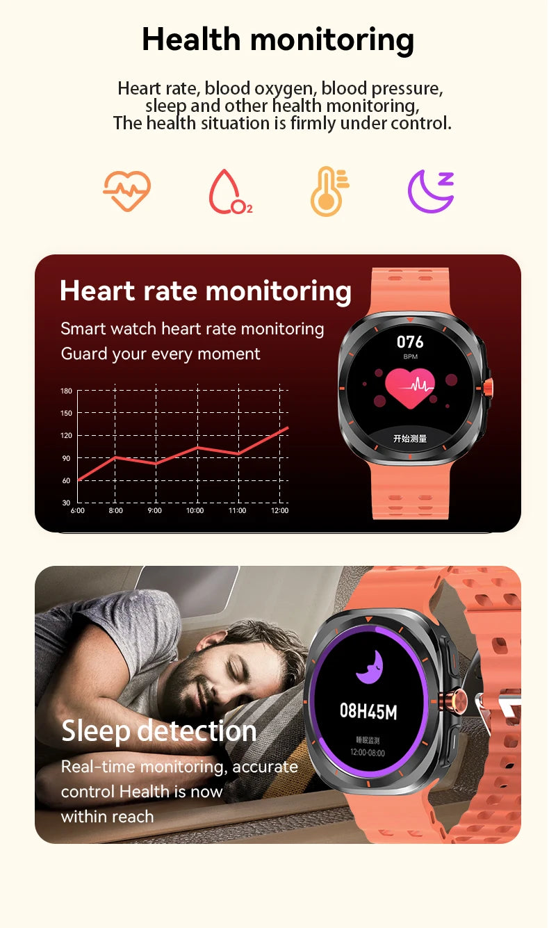 G.L Wear 2025 New Smartwatch for Men Heart Rate Monitoring Bluetooth Calling Fitness Tracking Pedometer Men's Smartwatch Ai-TechWorld 