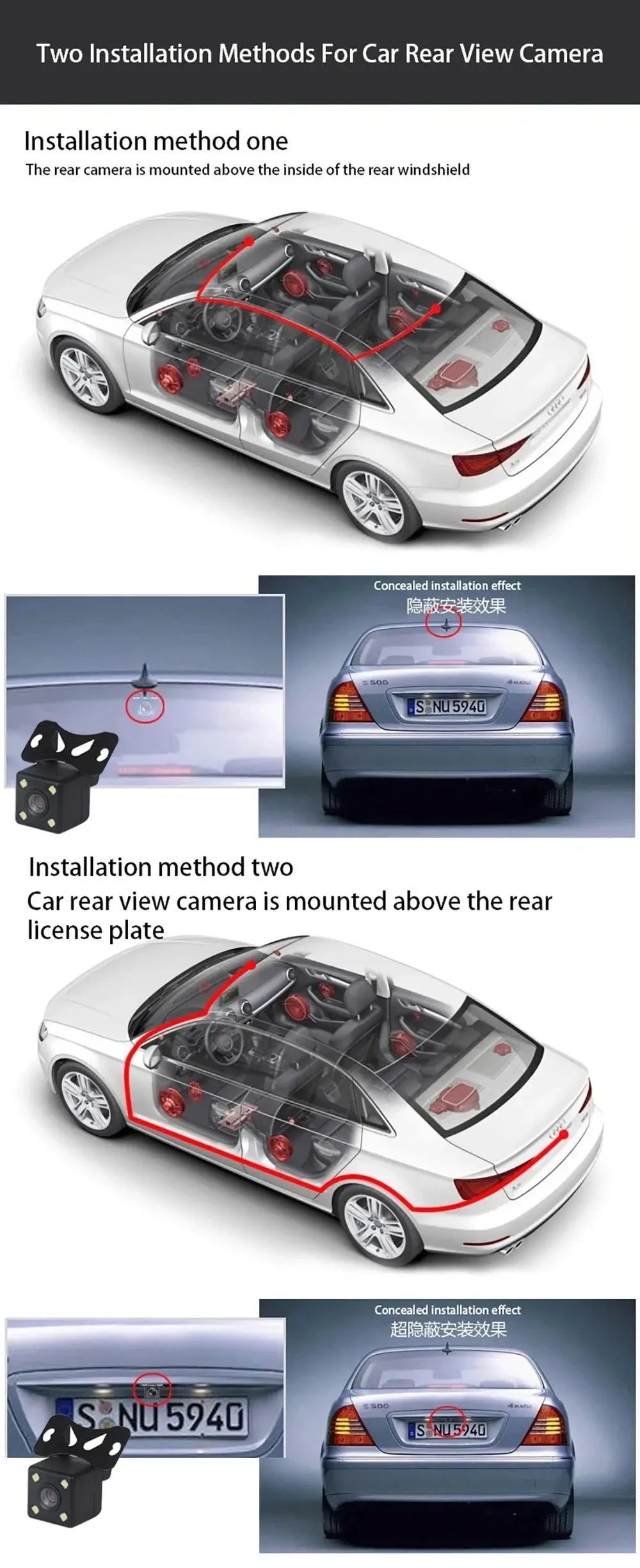 Car DVR 3Channel Dash Cam for Car 4K Video Recorder WIFI APP Dashcam Front and Rear View Camera Night Vision Car Accessories Ai-TechWorld 