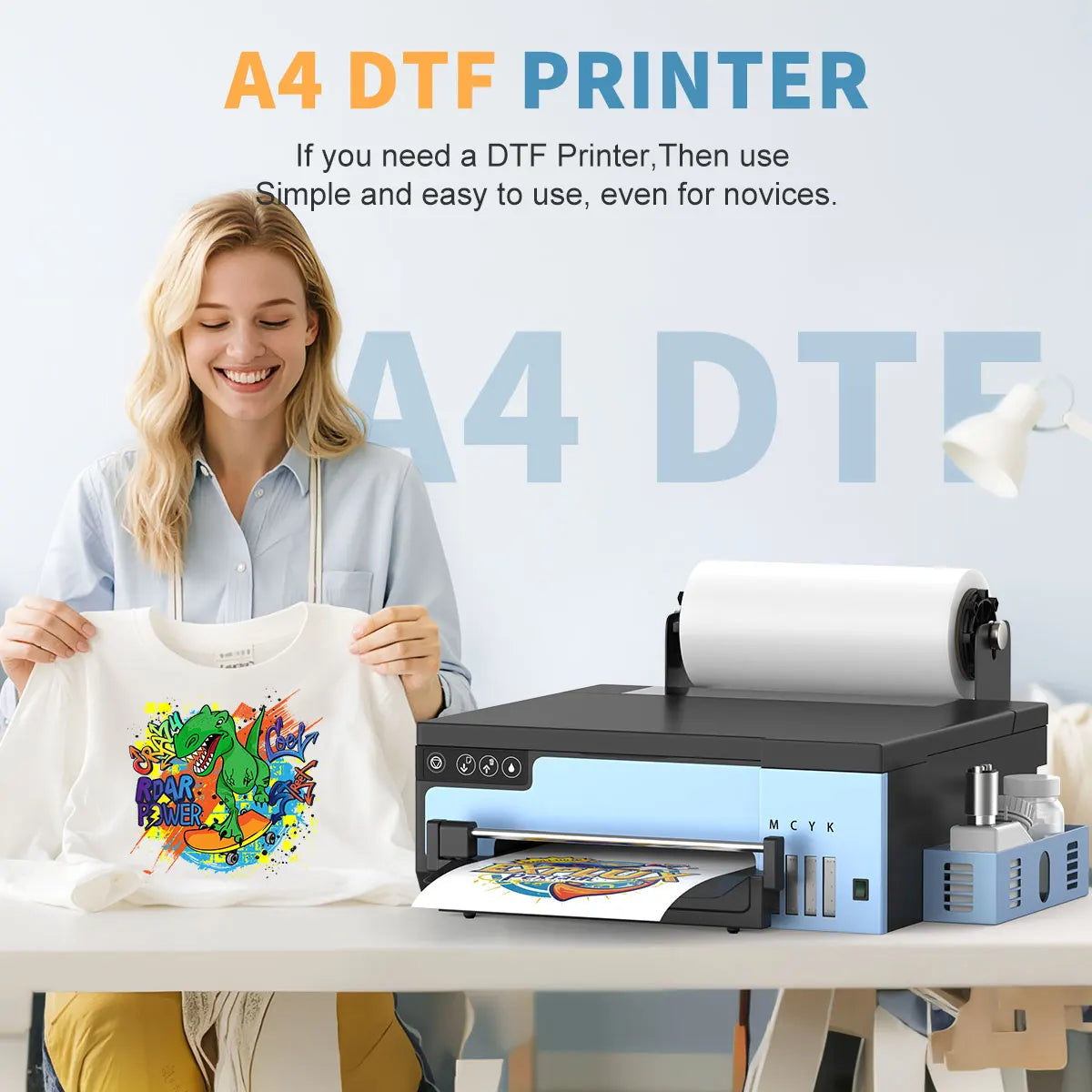 A4 DTF Printer Machine For Epson XP600 Printhead Direct to Film Transfer Machine For Dark/Light T-Shirts Fabrics Hats Leather Ai-TechWorld   ai-techworld