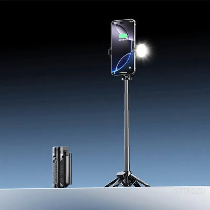 Super Mini Selfie Stick Portable Phone Holder Shooting Aid Versatile Integrated Design Bluetooth Remote For Live Broadcas Ai-TechWorld 