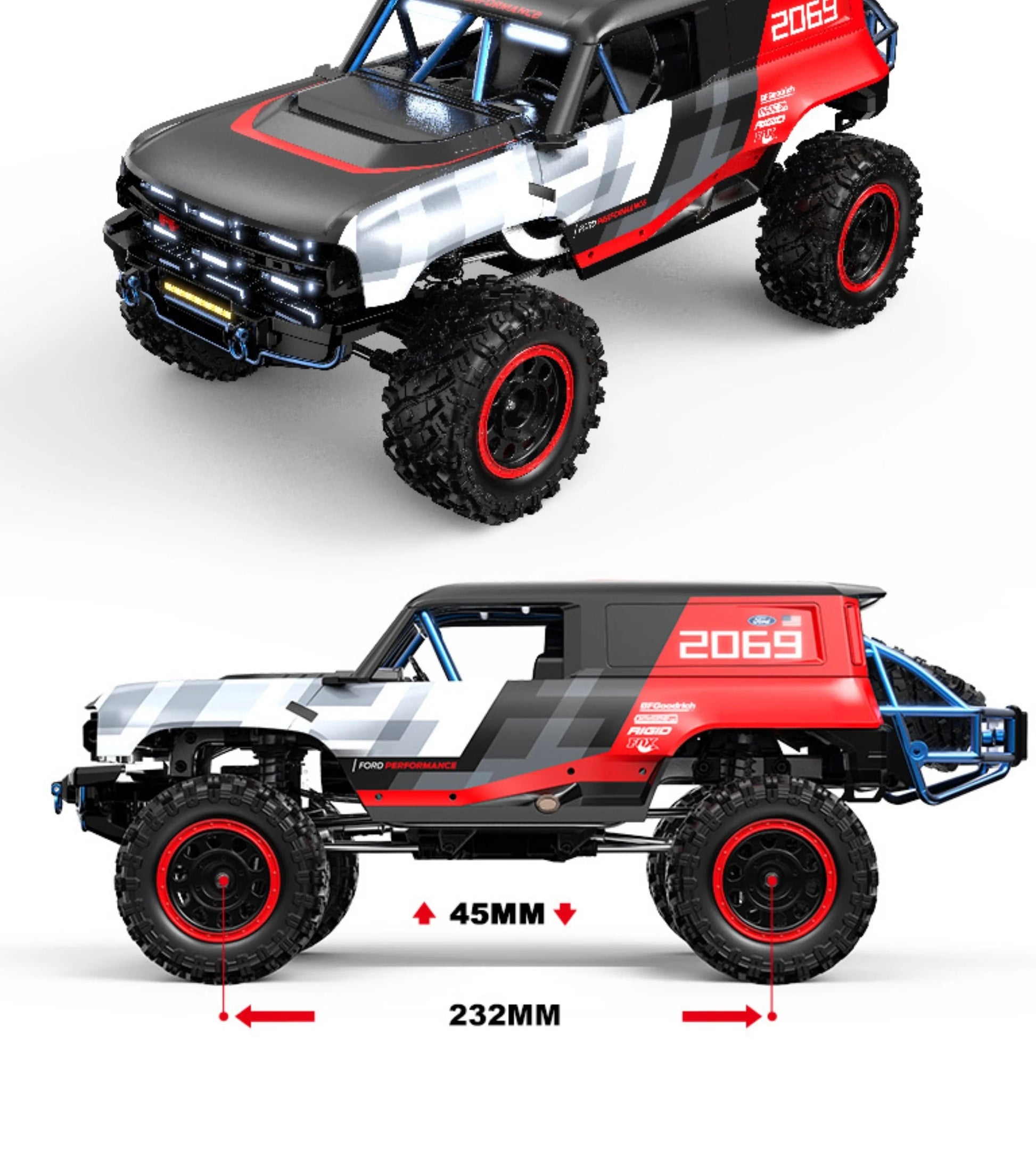 New MJX 10208 Small Monster 1/10 Hypergo 2.4G Brushless High Speed RC Professional Adult Off road Remote Control Vehicle RC Cars Ai-TechWorld 