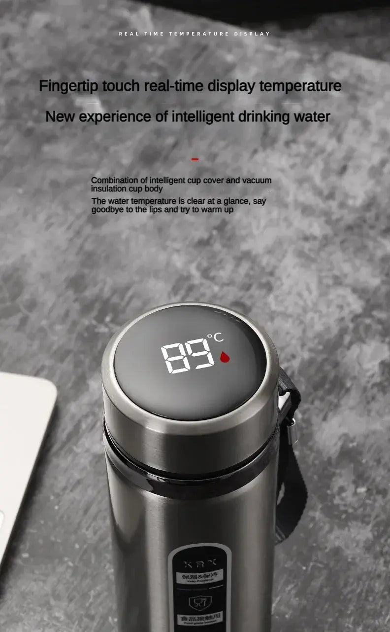 1Liter Stainless Steel Thermos Bottle with LED Temperature Vacuum Flask Ai-TechWorld 