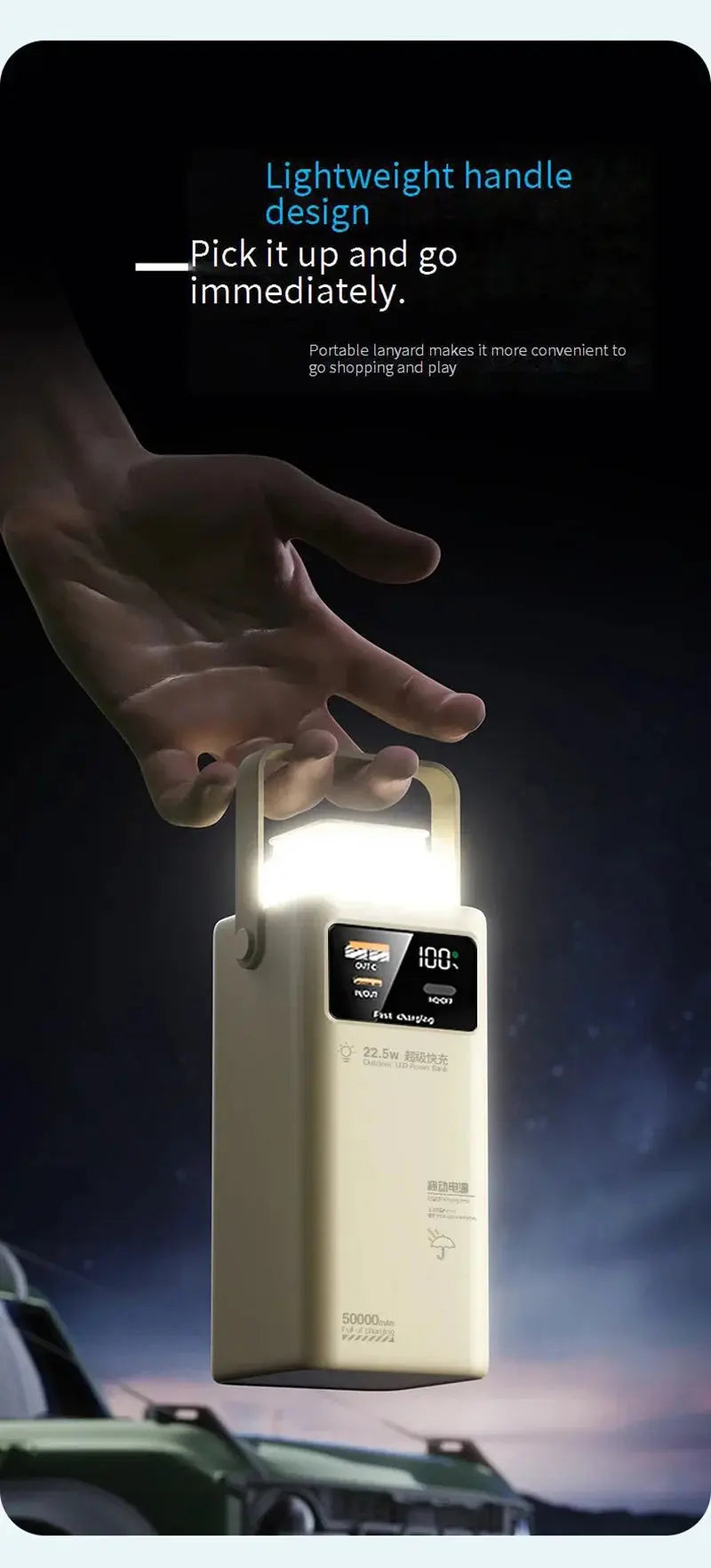 VIVO 80000mAh Power Bank Large Capacity Portable Outdoor Emergency Ai-TechWorld 
