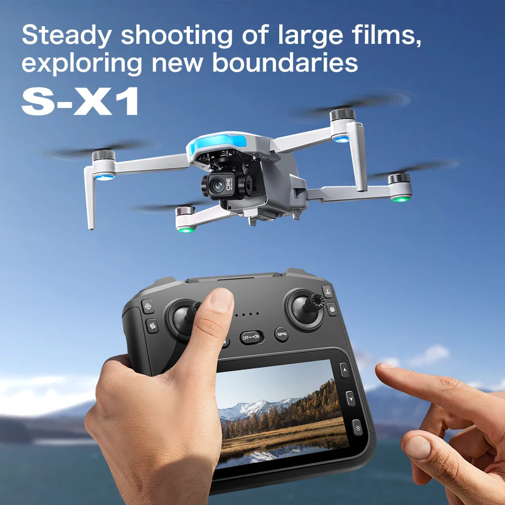 2025 New S-X1 Drone With 8K HD Camera 3-Axis Gimbal 5G GPS Anti-Shake Brushless Quadcopter For Aerial Photography And Video Gift Ai-TechWorld 