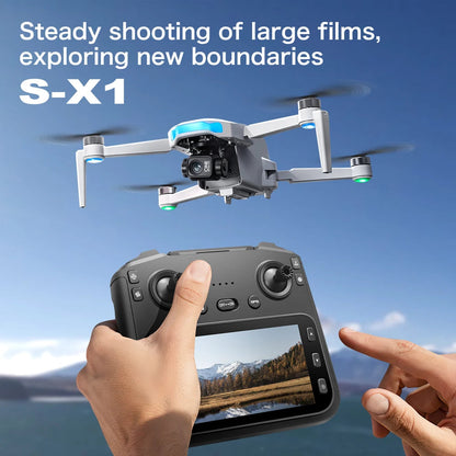 2025 New S-X1 Drone With 8K HD Camera 3-Axis Gimbal 5G GPS Anti-Shake Brushless Quadcopter For Aerial Photography And Video Gift Ai-TechWorld 