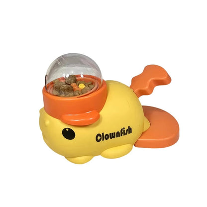 2-in-1 Interactive Dog Toy Pet Automatic Food Treat Dispenser Cartoon Duck Design Slow Food Pet Snack Feeder for Dog Training Ai-TechWorld 