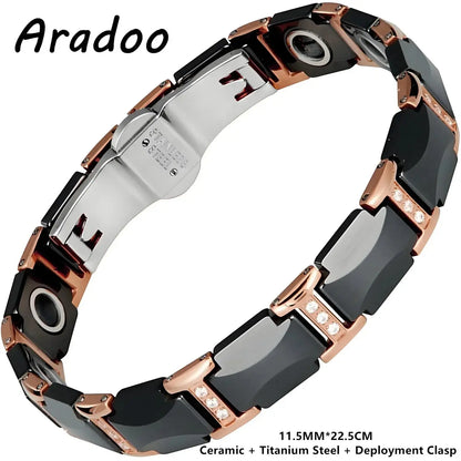 ARADOO Premium Ceramic Bracelet for Men Women with Crescent Design Wristband Jewelry Gifts Ai-TechWorld 