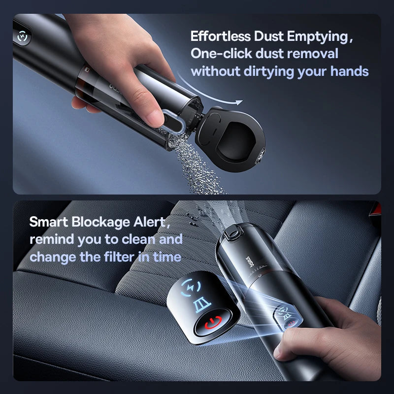 Baseus A5 Air Car Vacuum Cleaner 2-in-1 Powerful Wireless Cleaner Strong Suction Handheld Car Cleaning Portable Home Appliance Ai-TechWorld 