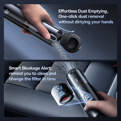 Baseus A5 Air Car Vacuum Cleaner 2-in-1 Powerful Wireless Cleaner Strong Suction Handheld Car Cleaning Portable Home Appliance Ai-TechWorld 