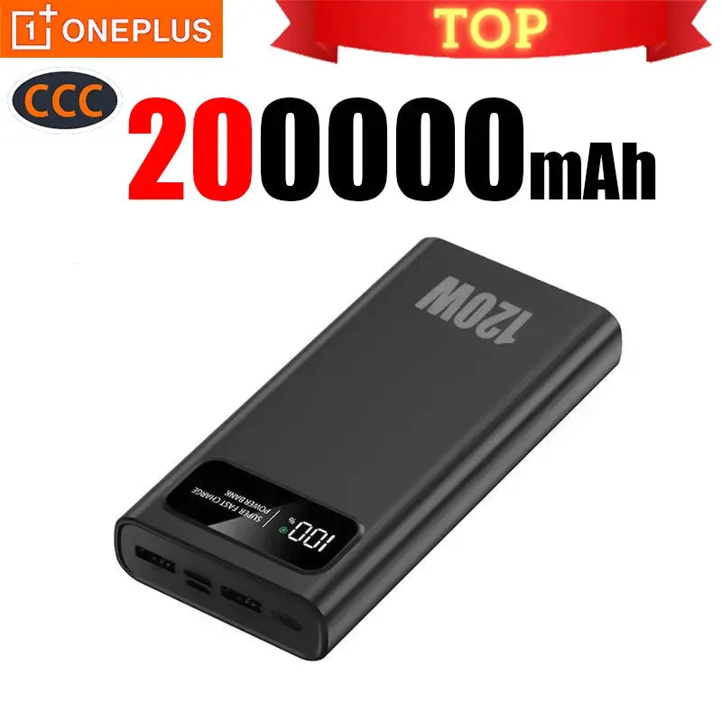 ONEPLUS 500000mAh 120W Super Fast Charging Power Bank High Capacity Battery CCC Certification Power Bank 3C For Iphone Xiaomi Ai-TechWorld 