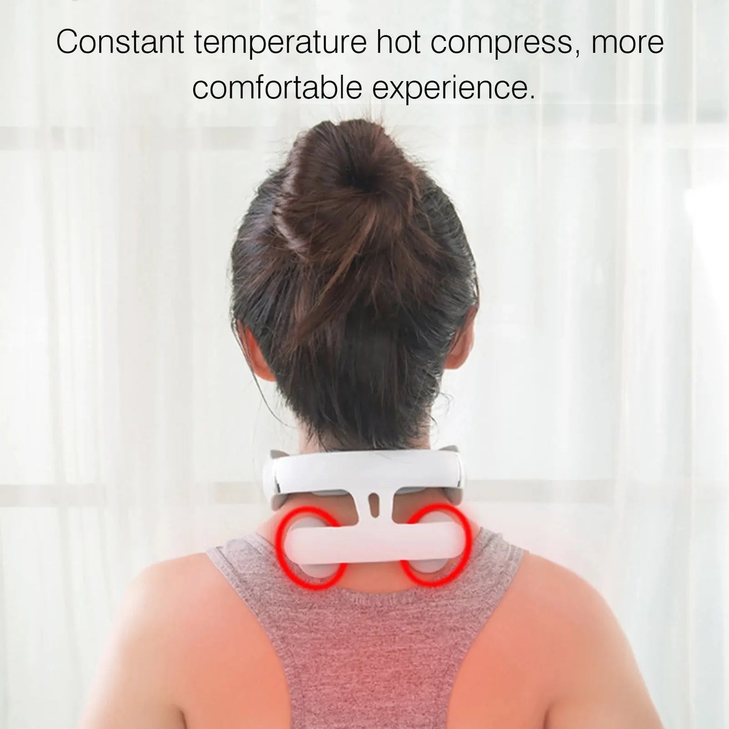 Neck Massage Machine 4 Head And Neck Protection Heating Machines Breathing Light Vibration Hot Compress Cervical Spine Machine Ai-TechWorld 