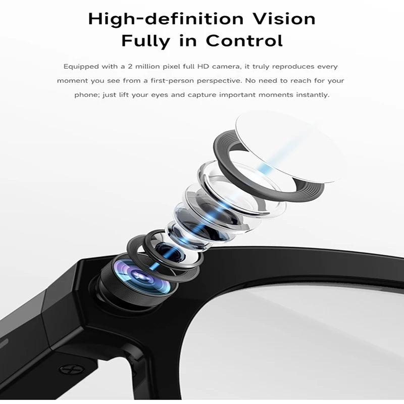 2025Xiaomi Mijia 4K HD Color Changing AI Smart Glasses Chat HD Camera Bluetooth Call Voice Assistant Control Smart Glasses Gift Ai-TechWorld 