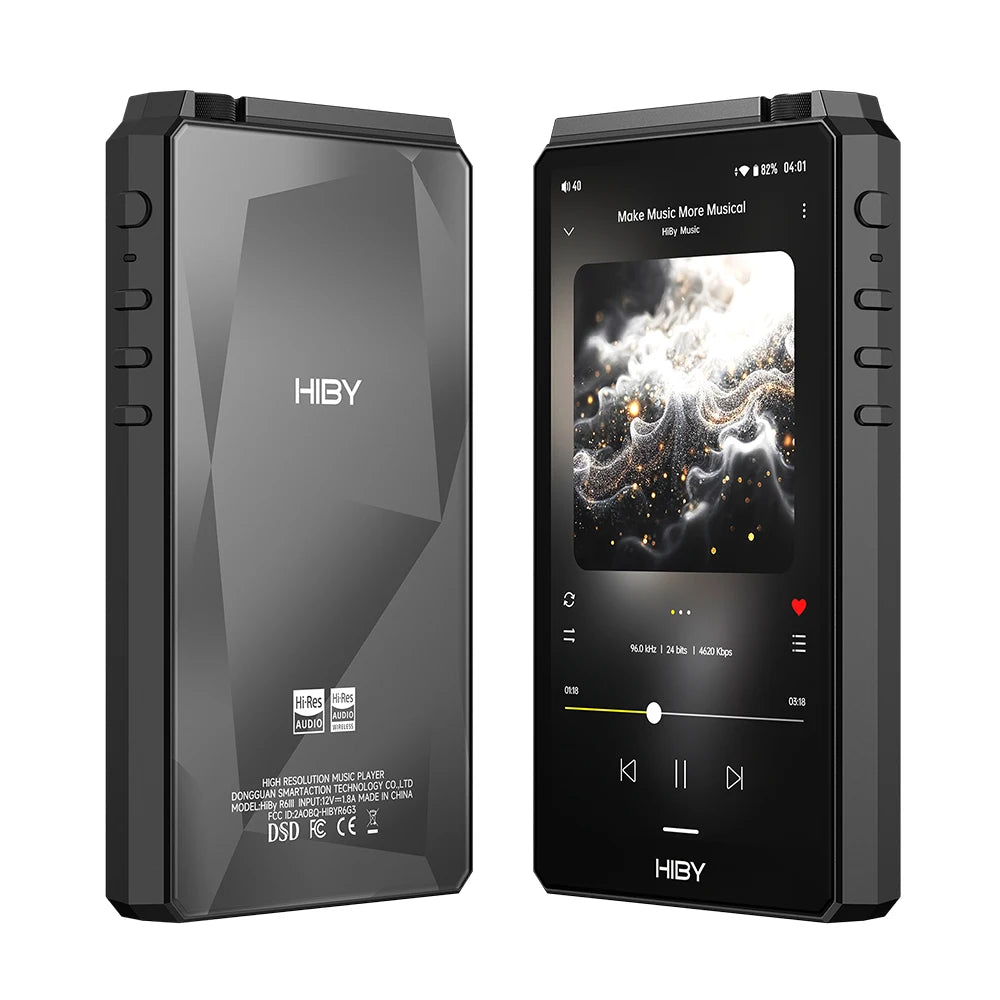 HiBy R6III 2025 / R6 Gen 3 Android 12 Music Player MP3 USB DAC HIFI WiFi Bluetooth 5.0 CS43198 *4 MQA16x DSD512 PCM768 4500mAh Ai-TechWorld 