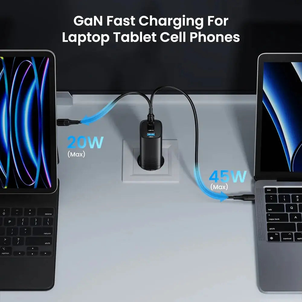 ASOMETECH GaN USB Type C Charger 65W 45W PPS PD QC4.0 Quick Charger For Macbook Laptop IPAD Tablet iPhone 16 Samsung S23 Ultra Ai-TechWorld 