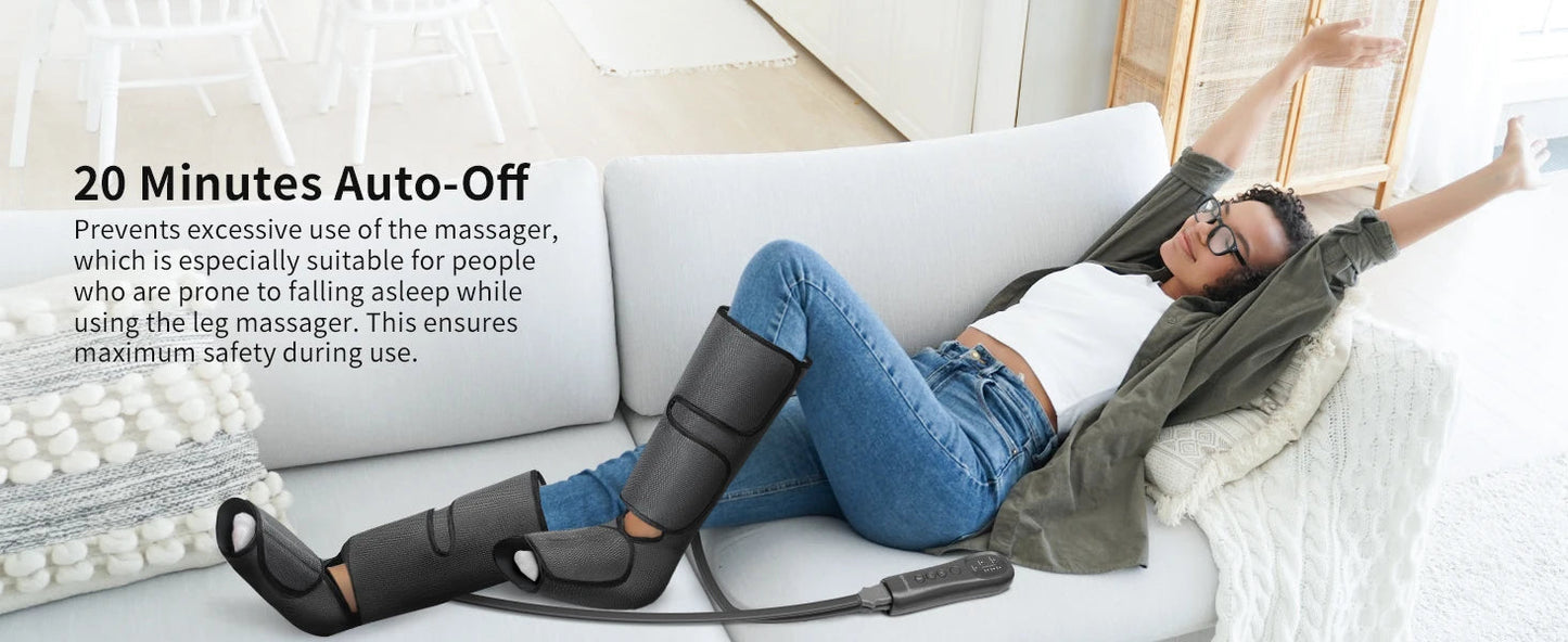Nekteck Leg Massager Air Compression Calf Wraps Air Pressure Massage for Blood Circulation and Relaxation Lymphatic Drainage Ai-TechWorld 