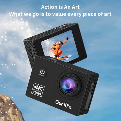 Action Camera Ultra HD 4K 16.0MP Wi-Fi 2.0" Screen 170D Webcam Ai-TechWorld 