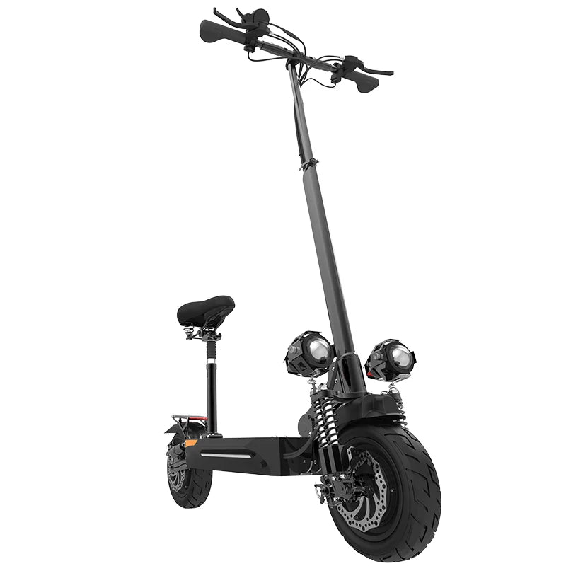 48-72V Electric Scooter for Adults 90KM/H 10-11''Tubeless Off Road Tire Hydraulic / SpringSuspension Foldable Escooter with Seat Ai-TechWorld 