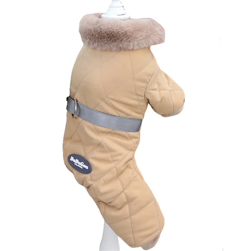 Thicken Warm Dog Jumpsuit Winter Pet Dogs Clothes for Chihuahua Coat Waterproof Hoodie Puppy Overalls Poodle Jacket Pet Apparel Ai-TechWorld 