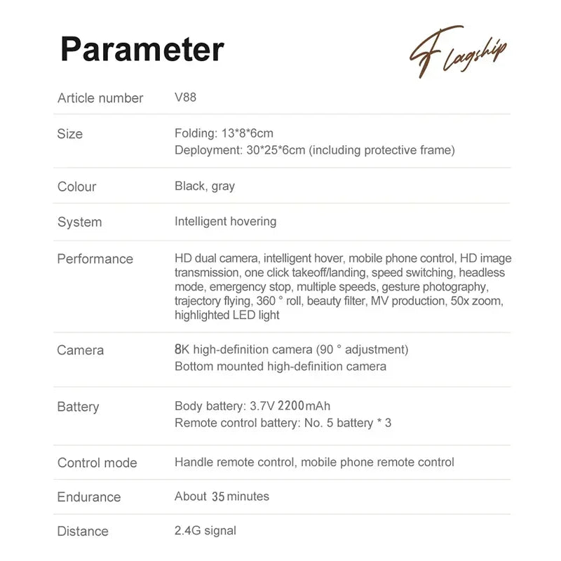 For Xiaomi V88 Drone 8K 5G GPS Professional HD Aerial Photography Remote Control Aircraft HD Dual Camera Quadcopter 4k drone Ai-TechWorld 