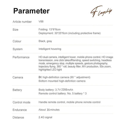 For Xiaomi V88 Drone 8K 5G GPS Professional HD Aerial Photography Remote Control Aircraft HD Dual Camera Quadcopter 4k drone Ai-TechWorld 