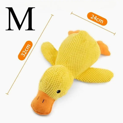 Plush Companion Sleeping Duck Dog Toys for Small Large Dogs Bite Resistant Teeth Grinding Sound Relief Duck Sound Toy Ai-TechWorld 