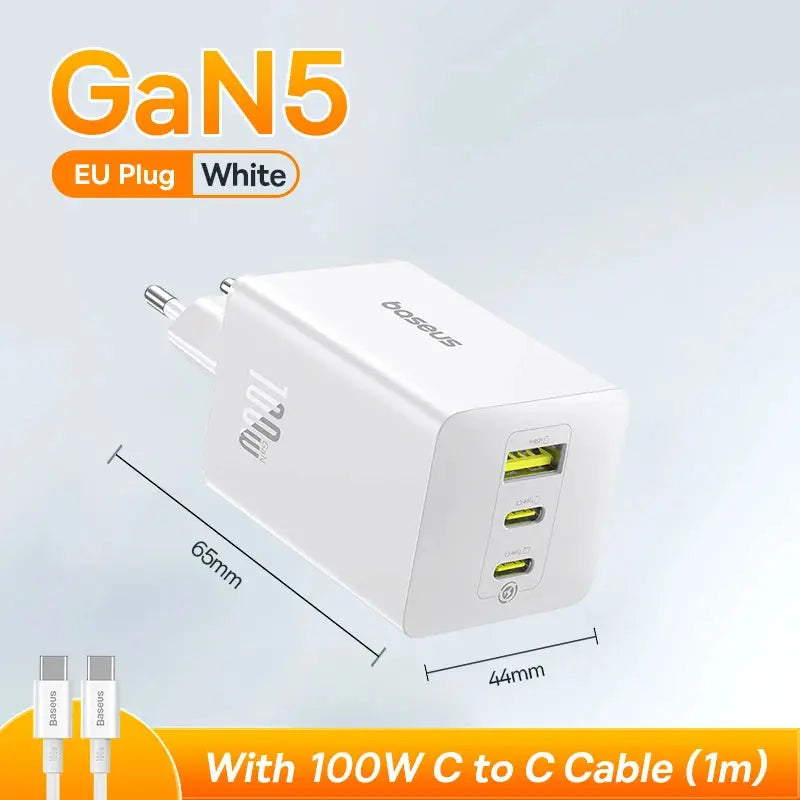 Baseus 100W Fast Charger GaN Charger For iPhone 17 16 Xiaomi Samsung Laptop Tablet USB C Charger QC PD Charger USB Phone Charger Ai-TechWorld 