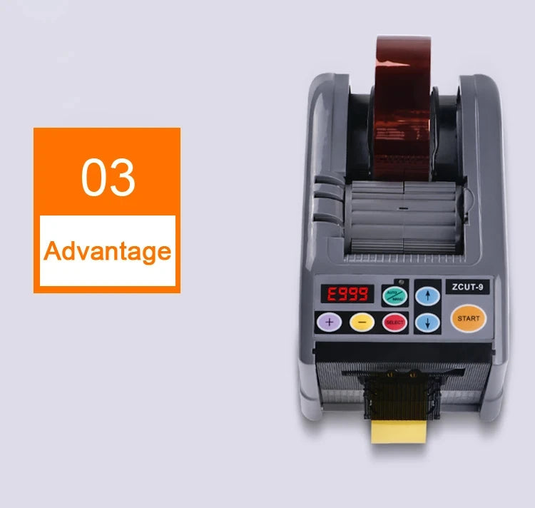 ZCUT-9 Automatic Adhesive Tape Machine Auto 6-60mm Tape Cutter Packaging Cutting Machine Electric 110V 220V Tools for Factory Ai-TechWorld 