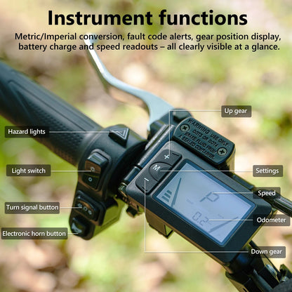 VIPCOO H3 Electric Motorcycle 3500W Motor 48V23AH Battery 63KM/H Max Speed 40-70KM Range Hydraulic Brakes Electric Mountain Bike Ai-TechWorld 