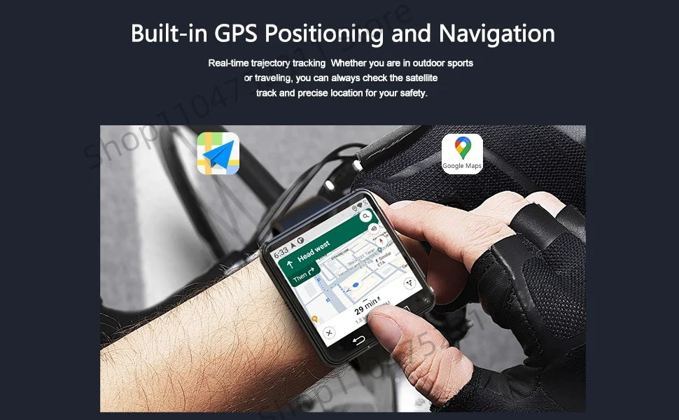 S998 4G Smart Watch Android 11.0 OS Smartwatch 2.64 inch Large Screen 480*480 MTK6739 500W Dual Camera 1200mAH Battery Wifi GPS Ai-TechWorld 