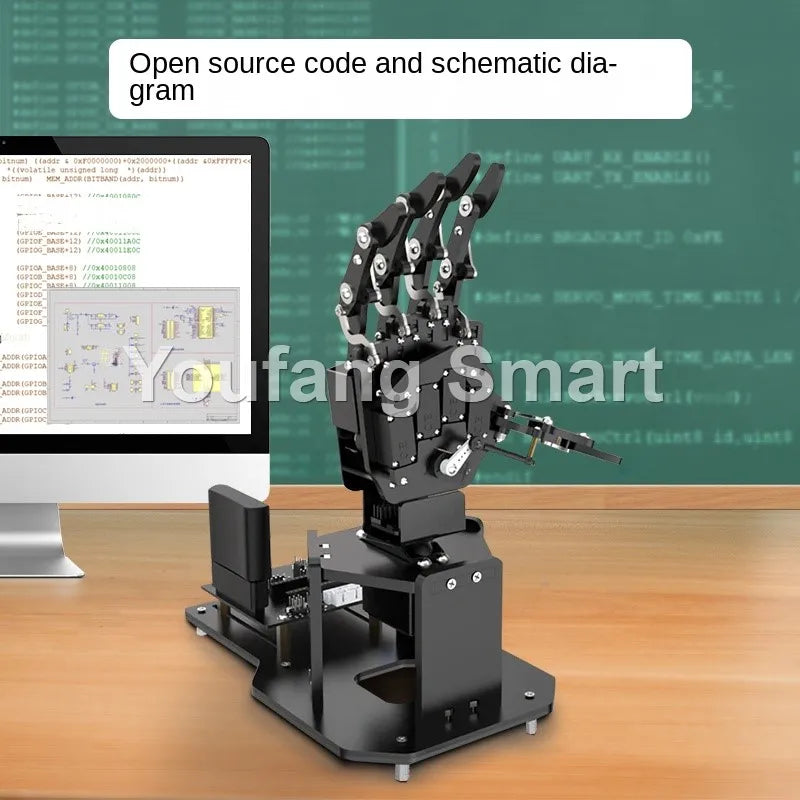 STEM For Arduino STM32 Bionic Robot Palm Hand Manipulator Open Source Code 5 Hands Educational Kit with Ps2/Somatosensory Gloves Ai-TechWorld 