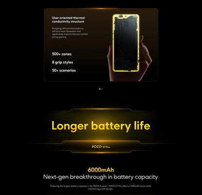【Brand+】POCO X7 Pro Smartphone Dimensity 8400-Ultra 6000mAh 90W HyperCharge 6.67" AMOLED display NFC Xiaomi HyperOS 2 Ai-TechWorld 