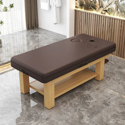 Solid Wood Massage Bed Beauty Salon Treatment Table Chinese Medicine Physiotherapy Thai Moxibustion Beauty Bed Lash Massage Bed Ai-TechWorld 