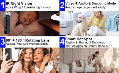 NEW WIth Wifi Hotspot Mini Camera 1080P Portable Digital Video Recorder Body Camera Night Vision DVR Miniature Camcorder Ai-TechWorld 