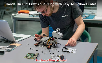SunFounder PiDog AI Robot Dog Kit for Raspberry Pi 5/4/3B+/3B/Zero 2(Not included)LLMs ChatGPT-4o/Gemini/Grok,App Control Ai-TechWorld 