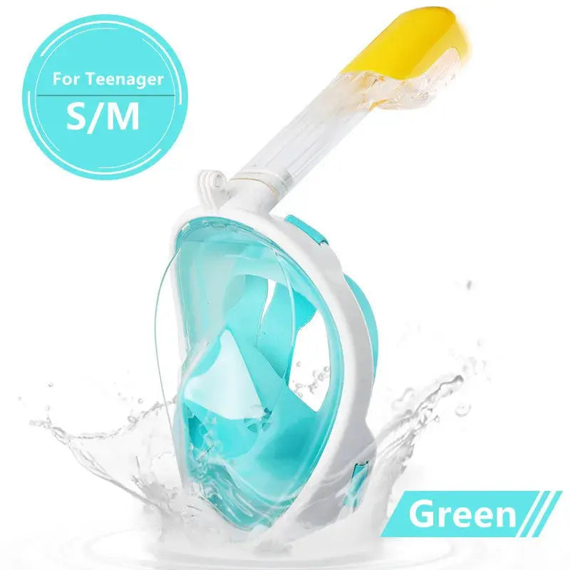 Underwater Scuba Anti Fog Full Face Diving Mask Snorkeling Respiratory Masks Safe Waterproof Swimming Equipment for Adult Kids Ai-TechWorld 