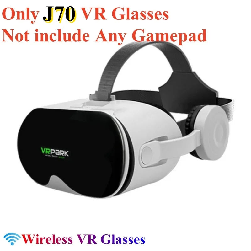 Original J70 4K Wireless Virtual Reality VR Glasses Stereo 3D Videos Google Cardboard Box Headset Helmet for Smartphone Max 6.7" Ai-TechWorld 