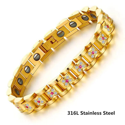 Pure Titanium Hematite Therapy Bracelet Tungsten Ceramic Blood Pressure Slimming Bracelet Weight Loss Bracelet Ai-TechWorld 