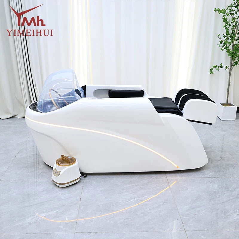 Salon Head Spa Synthetic Leather Head Therapy Beds Automatic Massage Shampoo Bed Ai-TechWorld 