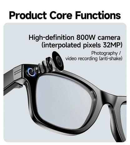 Xiaomi 800W Pixel Smart Glasses With AI Camera Recognition Video Recording Bluetooth Calling Music Playback Glasses For Gifts Ai-TechWorld 