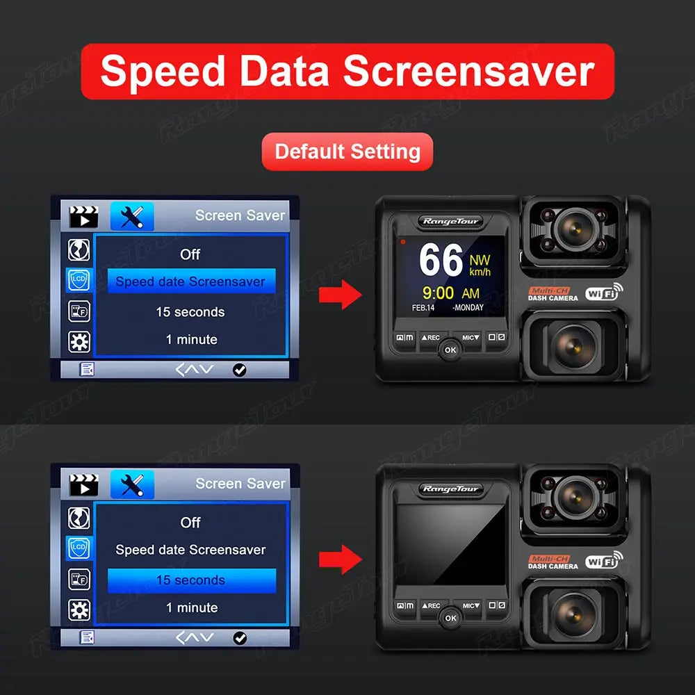 4K 2160P WIFI GPS Logger Dual Lens Car DVR Novatek 96663 Chip Sony image Sensor Night Vision Dual Camera Dash Cam Recorder D30H Ai-TechWorld 