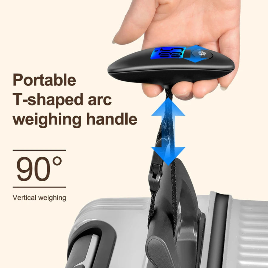 40kg/100g Portable Luggage Scale High Precision Travel Digital Hanging Scales With Webbing belt LCD Digital Electronic Luggage Ai-TechWorld 