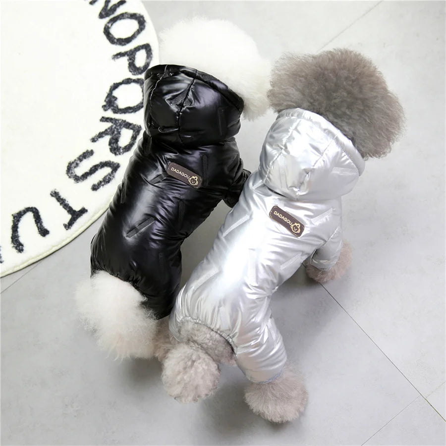 Thicken Warm Dog Jumpsuit Winter Pet Dogs Clothes for Chihuahua Coat Waterproof Hoodie Puppy Overalls Poodle Jacket Pet Apparel Ai-TechWorld 