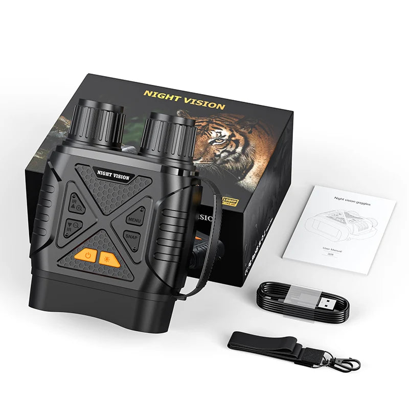 1080P Night Vision Binoculars 10x Digital 800m Full Dark Infrared Night Vision Telescope Goggles 2.8” Large Screen For Camping Ai-TechWorld 